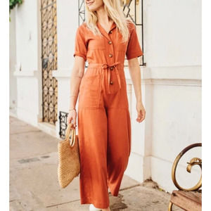 MARINE LAYER JONI JUMPSUIT BURNT ORANGE S